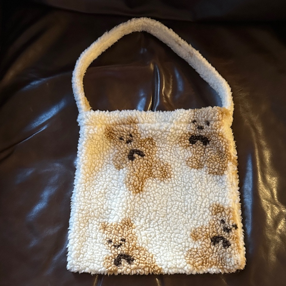 Adorable Plush Teddy Bear Tote Bag